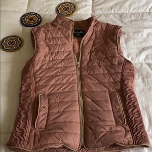 Pink fluffy vest